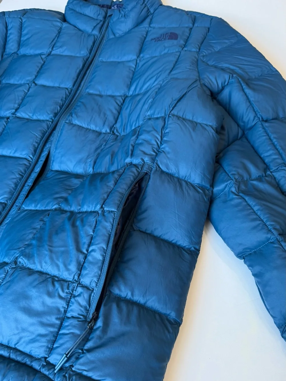 The North Face Men's XL ThermoBall Eco Puffer Jacket Blue Full Zip